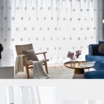 Curtains, daisies, velcro white sheer curtains, perforated crepe curtains, self-adhesive bay windows, balcony screens, bedroom partition door curtains