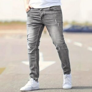 Amazon 2026 Men's Summer American Trendy Versatile Jeans Slim-Fit Slim Fit Fashion Jeans Wholesale