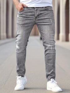 Amazon 2026 Men's Summer American Trendy Versatile Jeans Slim-Fit Slim Fit Fashion Jeans Wholesale