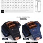 Cross-border men's jeans fall and winter fleece loose straight and thickened business casual men's trousers business casual style
