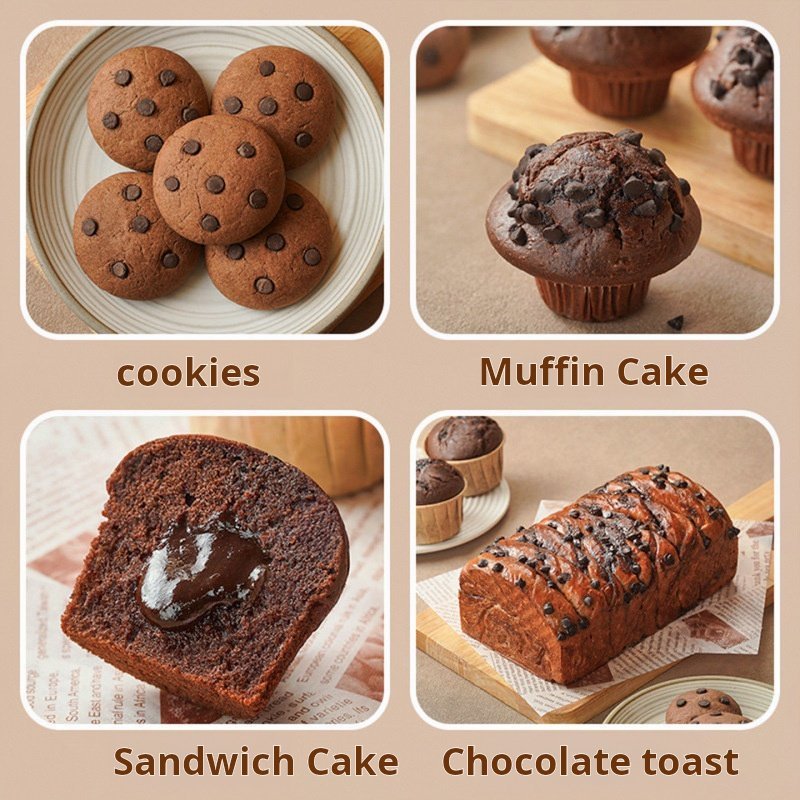 Zhanyi Cocoa Butter Chocolate Chips High-Temperature Resistant Cake Cookies and Biscuits Decoration Baking Bread and Toast for Home Use - Image 4