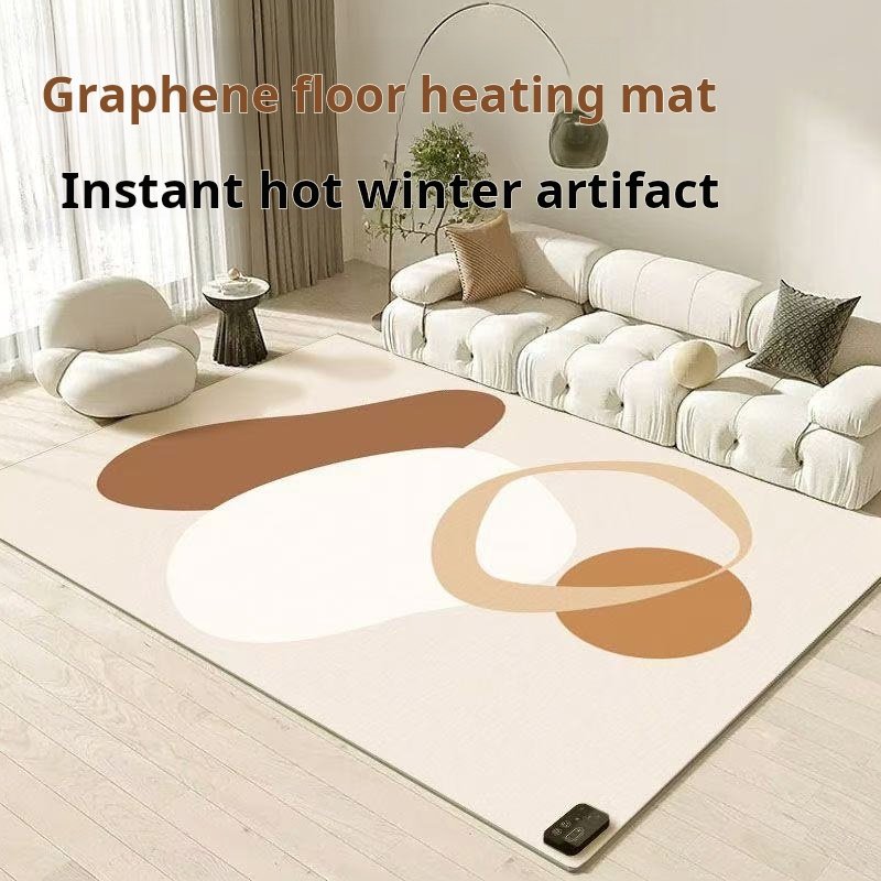 Factory direct sales graphene electric heating carpet mobile waterproof floor heating mat home living room heating mat foot warmer