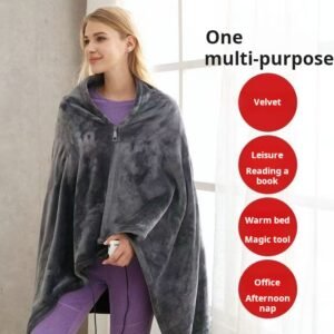 Electric heating blanket, USB electric blanket, office and home nap use with fleece, heating heating shawl blanket, electric heating