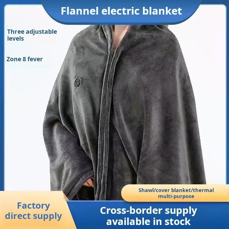 Electric heating blanket, USB electric blanket, office and home nap use with fleece, heating heating shawl blanket, electric heating - Image 2