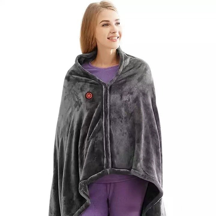 Electric heating blanket, USB electric blanket, office and home nap use with fleece, heating heating shawl blanket, electric heating - Image 4