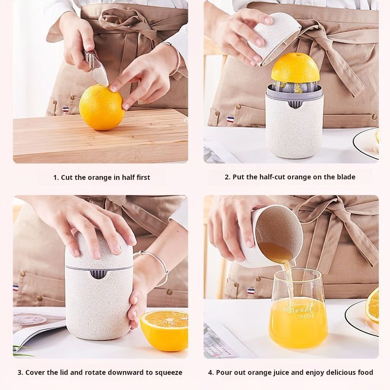 Manual juicer, small simple portable juicer, juicing cup, household press, fruit, orange, lemon press - Image 4