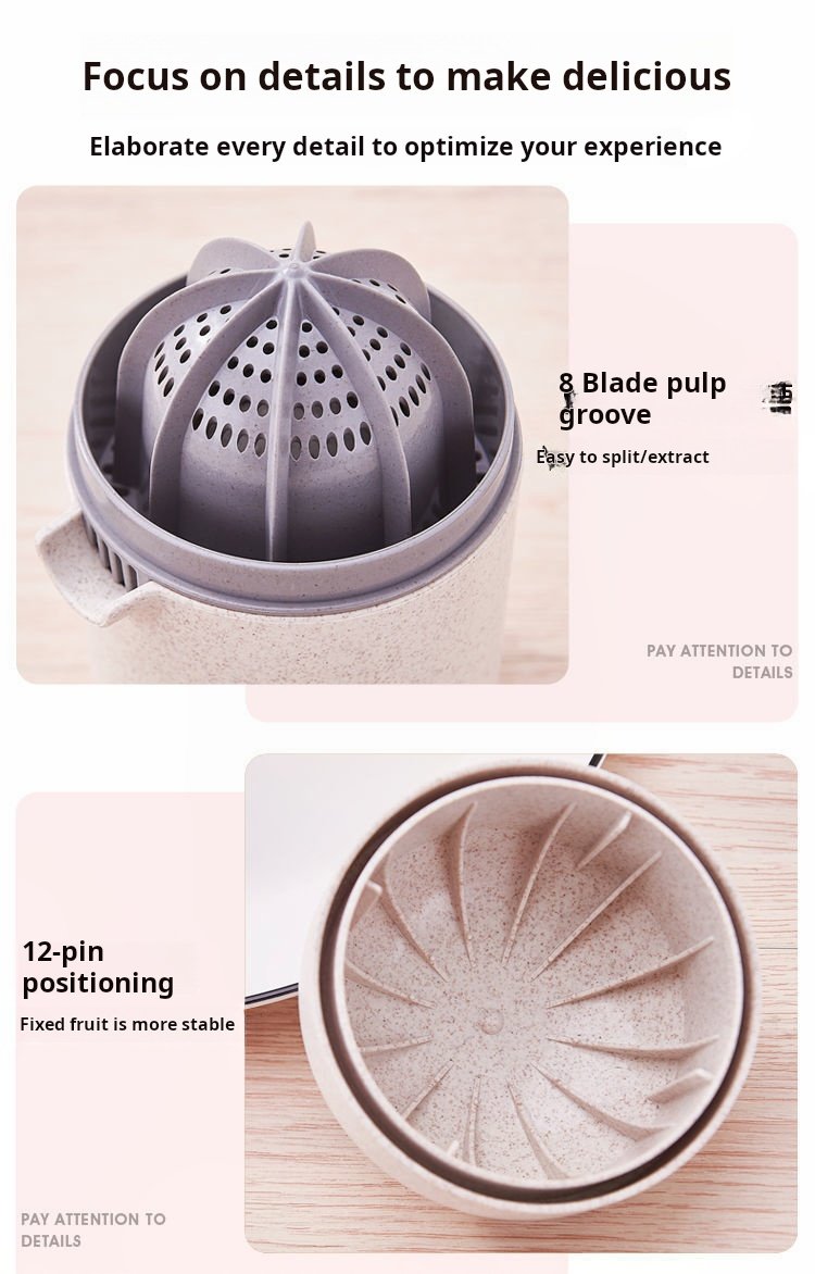 Manual juicer, small simple portable juicer, juicing cup, household press, fruit, orange, lemon press