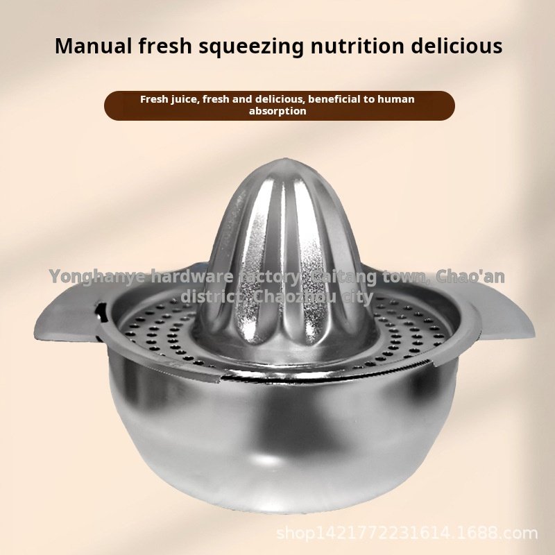 Stainless steel manual juicer, magnet-free lemon juicer, kitchen and household fruit juicer, juice squeeze - Image 3