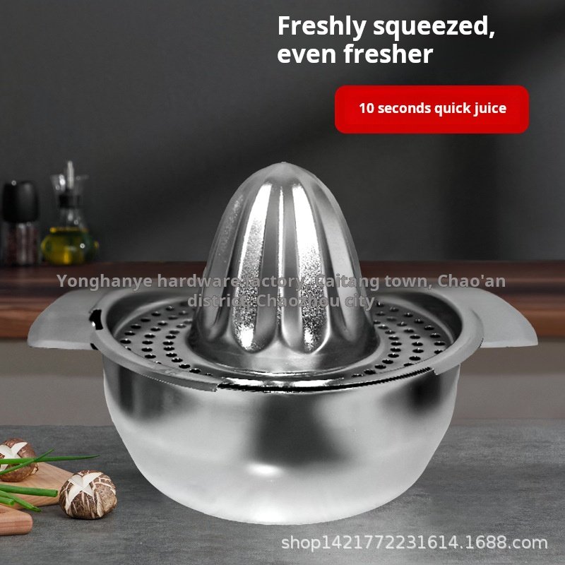 Stainless steel manual juicer, magnet-free lemon juicer, kitchen and household fruit juicer, juice squeeze - Image 5