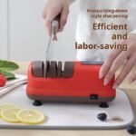 Cross-border electric knife sharpener, home small multifunctional kitchen knife scissors, fully automatic rechargeable sharpener