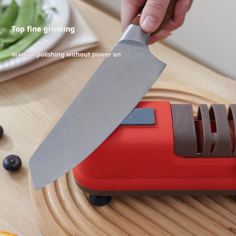 Cross-border electric knife sharpener, home small multifunctional kitchen knife scissors, fully automatic rechargeable sharpener - Image 7