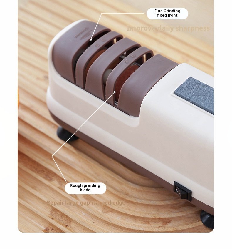 Cross-border electric knife sharpener, home small multifunctional kitchen knife scissors, fully automatic rechargeable sharpener - Image 2