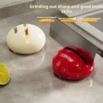 Round suction cup stone sharpener, home kitchen knife sharpener, sharpened scissors tool, new quick sharpener