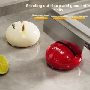 Round suction cup stone sharpener, home kitchen knife sharpener, sharpened scissors tool, new quick sharpener