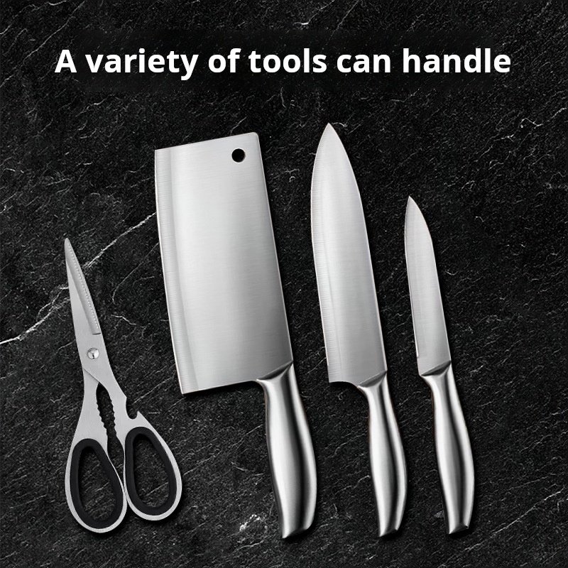 4-section large rapid knife sharpener, professional knife sharpening stone, multifunctional kitchen kitchen knife, sharpening scissors - Image 4